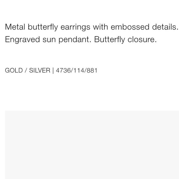 New ZARA Dual-Tone Butterfly and Sun Contrast Earrings - Picture 6 of 10